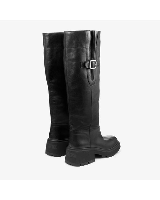 Jimmy Choo Black Tamsin Knee Boot Flat