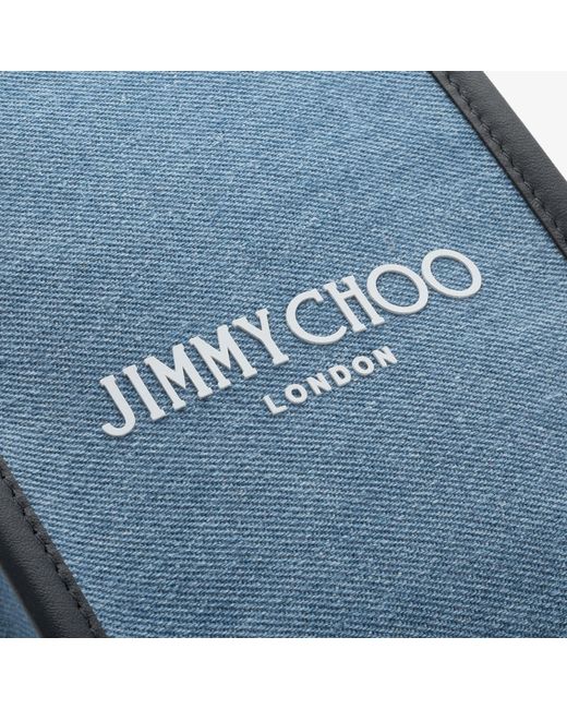 Jimmy Choo Blue Mini North-South Tote
