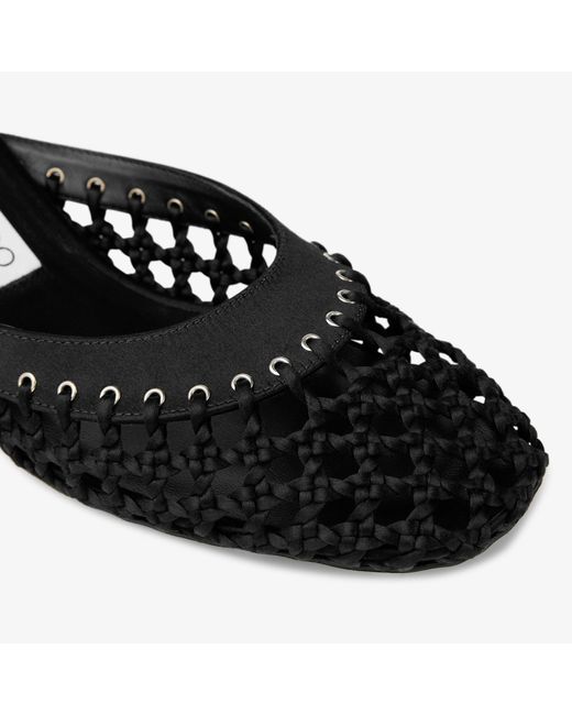 Jimmy Choo Black Pixie Mule Woven 50