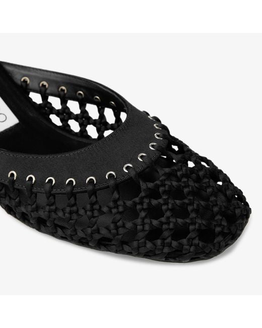 Jimmy Choo Black Pixie Mule Woven 50