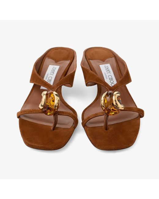 Jimmy Choo Brown Emeri Stone