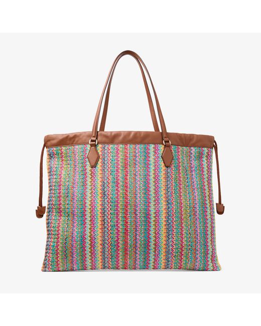 Jimmy Choo Gray Drawstring Tote Large