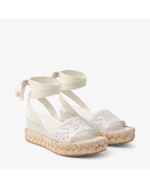 Jimmy Choo White Arlee Wedge 60