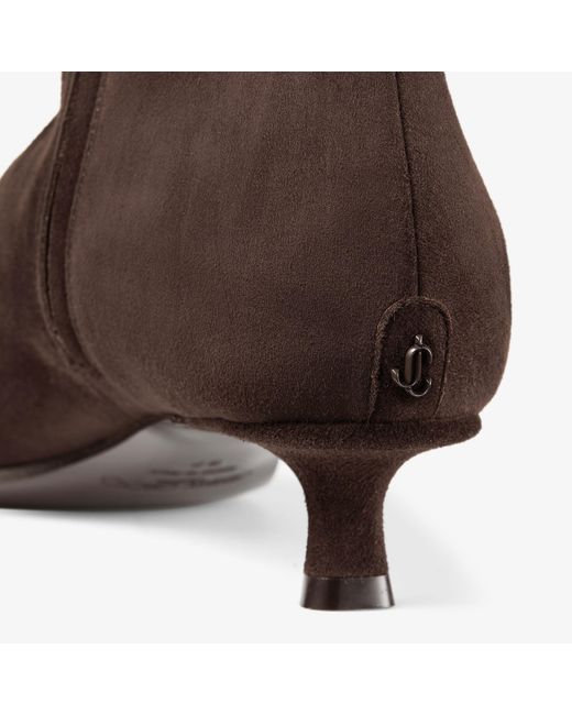 Jimmy Choo Brown Lory 35 Suede Ankle Boots