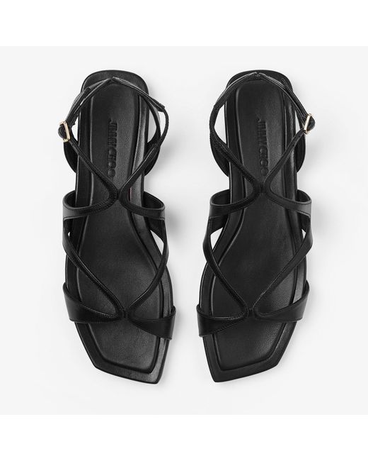 Jimmy Choo Black Ayla Flat