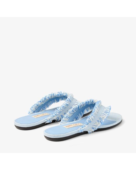 Jimmy Choo Blue Bay Flat