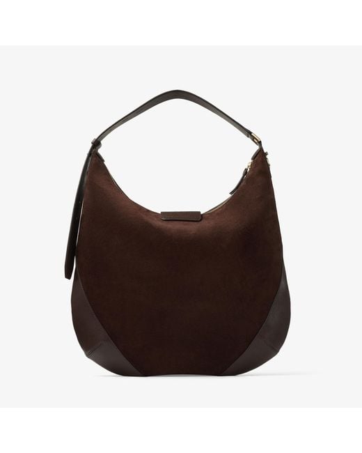 Jimmy Choo Brown Bar Hobo Medium