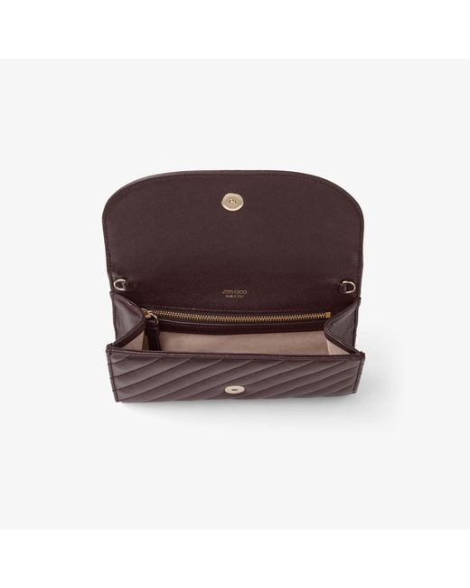 Jimmy Choo Purple Curve Wallet With Chain