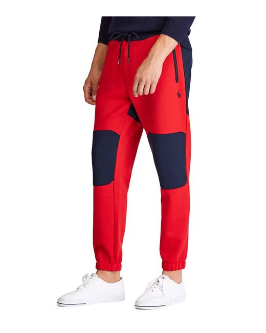 Polo Ralph Lauren Synthetic Double-knit Jogger Pant in Red ...