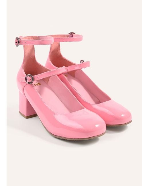 Joanie Pink Clothing Rouen Patent Leather Mary Jane Shoes
