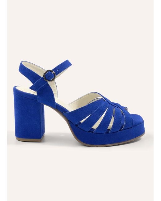 Joanie Blue Clothing Montpellier Suede Platform Sandals