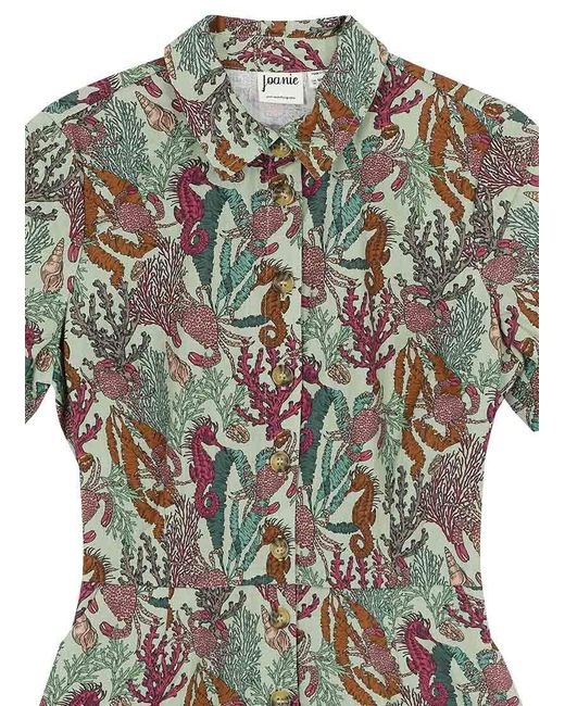 Joanie Purple Clothing Aisling Sea Life Print Playsuit- Uk
