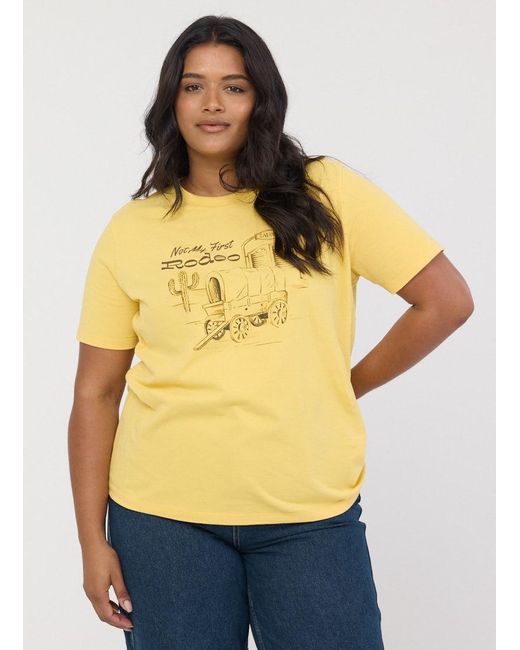 Joanie Yellow Clothing Boone Not My First Rodeo Western Slogan Tee