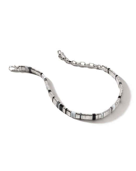John Hardy Metallic Colorblock Choker Necklace In Sterling Silver