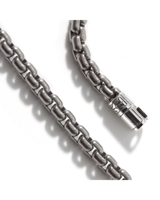 John Hardy Metallic Box Chain Bracelet In Sterling Silver for men