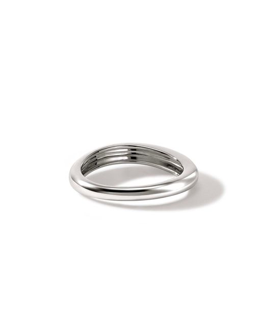 John Hardy White Surf 3.8mm Diamond Band Ring In Sterling Silver for men