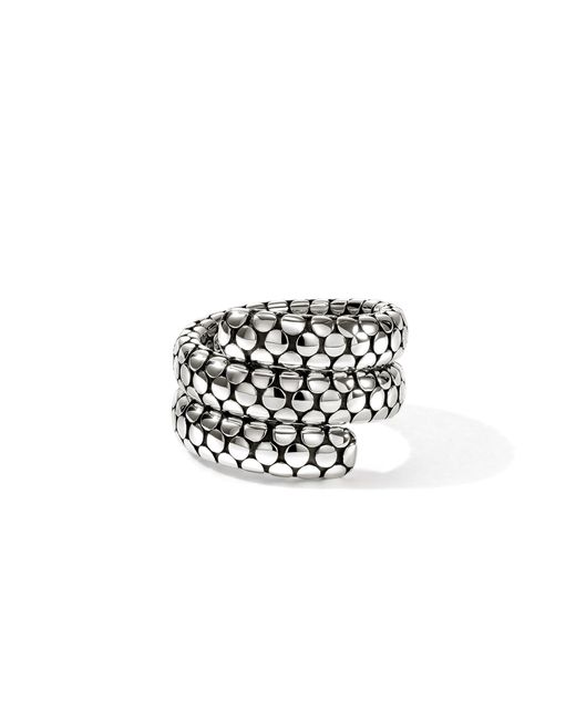 John Hardy White Dot Coil Ring