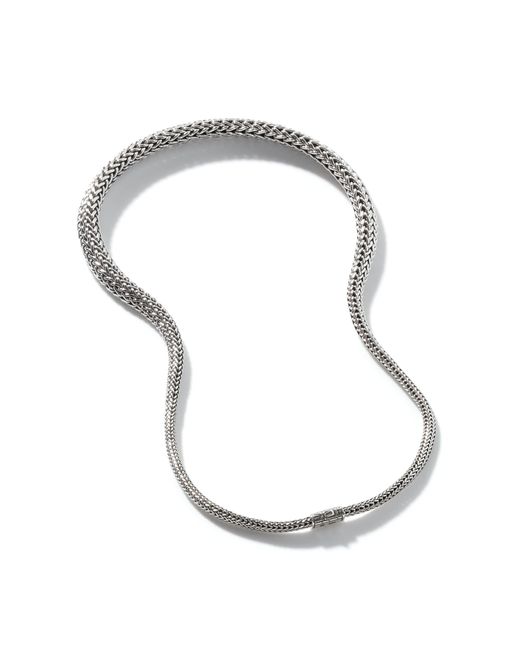 John Hardy Metallic Classic Chain 8.5mm Graduated Necklace In Sterling Silver