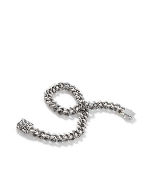 John Hardy Metallic Curb Chain 7mm-11mm Bracelet In Sterling Silver/18k Gold