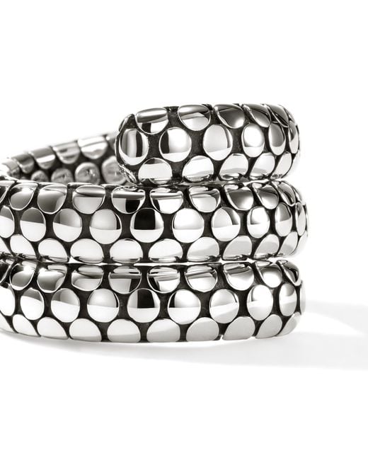 John Hardy White Dot Coil Ring