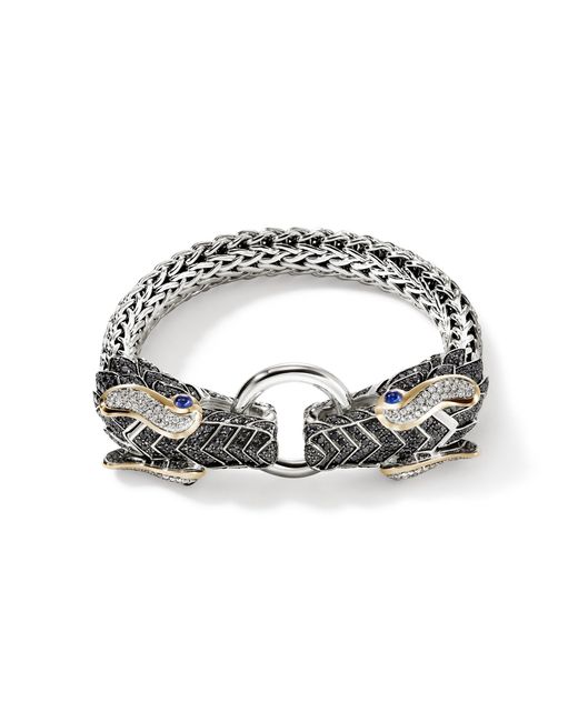 John Hardy Metallic Naga Bracelet, 10.5mm In Sterling Silver/18k Yellow Gold, Medium for men