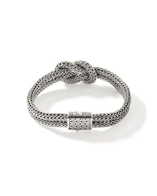 John Hardy Metallic Love Knot 3.5mm-5mm Bracelet In Sterling Silver