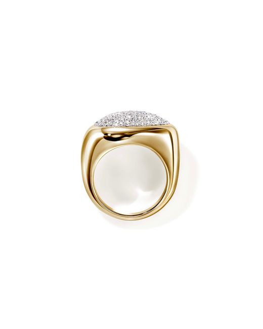 John Hardy White Pebble Ring In 14k Yellow Gold, 7