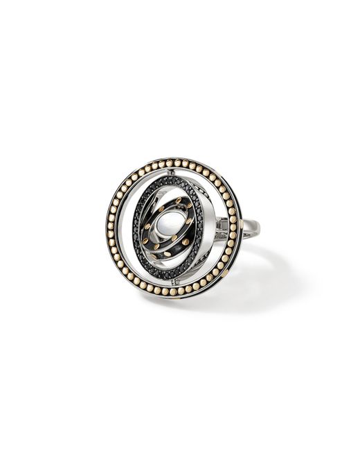 John Hardy White Moon Door Ring In Sterling Silver/18k Bonded Yellow Gold