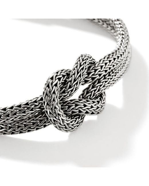 John Hardy Metallic Love Knot 3.5mm-5mm Bracelet In Sterling Silver for men