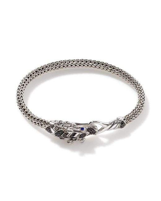 John Hardy Metallic Legends Naga 5mm Station Bracelet In Sterling Silver for men