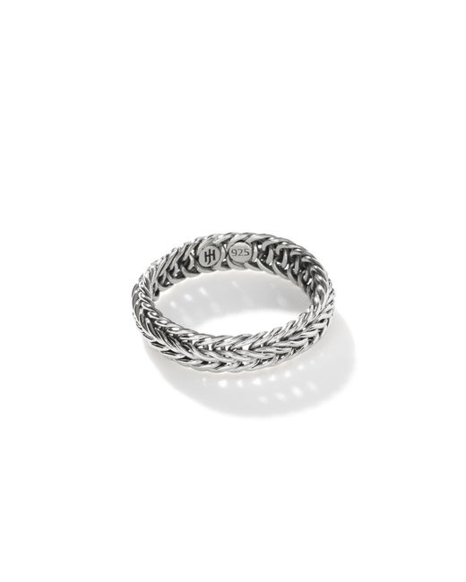 John Hardy White Kami Chain Band Ring In Sterling Silver