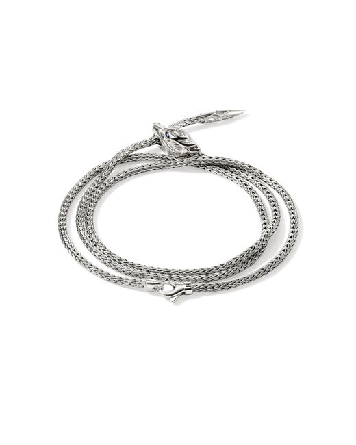 John Hardy Metallic Naga Wrap Bracelet, 2.5mm In Sterling Silver, Medium