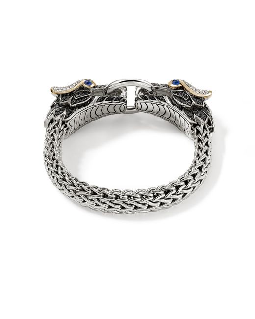 John Hardy Metallic Naga Bracelet, 10.5mm In Sterling Silver/18k Yellow Gold, Medium for men