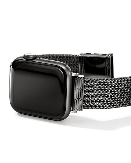 John Hardy Black Smart Watch Strap, 18Mm for men