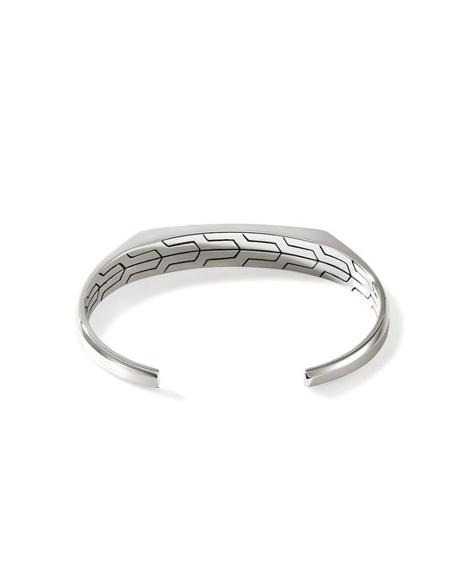 John Hardy Metallic Id Cuff Bracelet In Sterling Silver, Medium for men