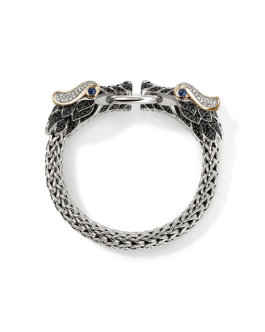 John Hardy Metallic Naga Bracelet, 10.5mm In Sterling Silver/18k Yellow Gold, Medium for men