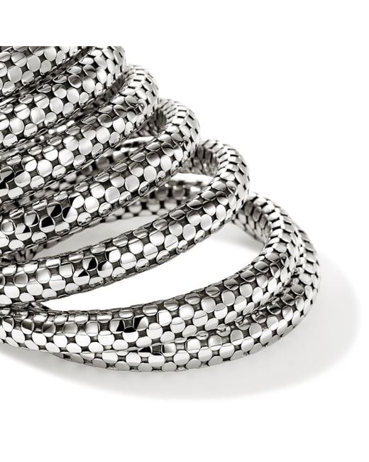 John Hardy White Dot Multi Coil Bracelet