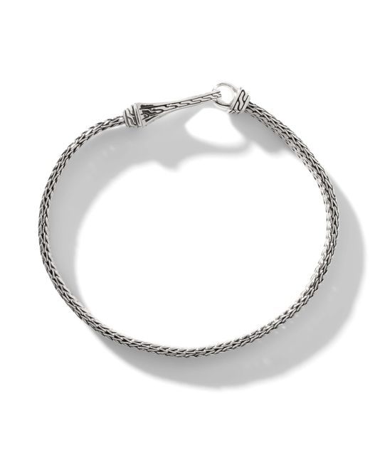 John Hardy Metallic Rata Chain Bracelet, 6mm In Sterling Silver, Large for men