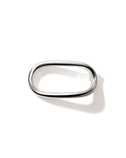 John Hardy Metallic Surf Link Double Finger Ring In Sterling Silver for men