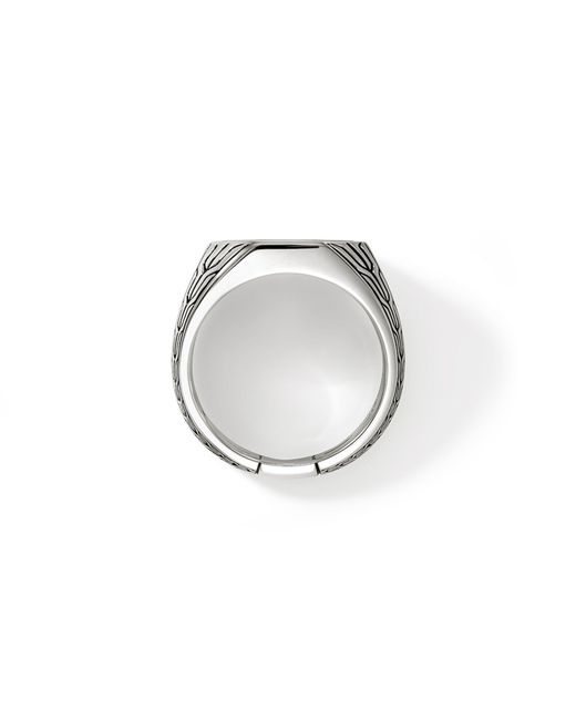 John Hardy Metallic Signet Ring In Sterling Silver for men