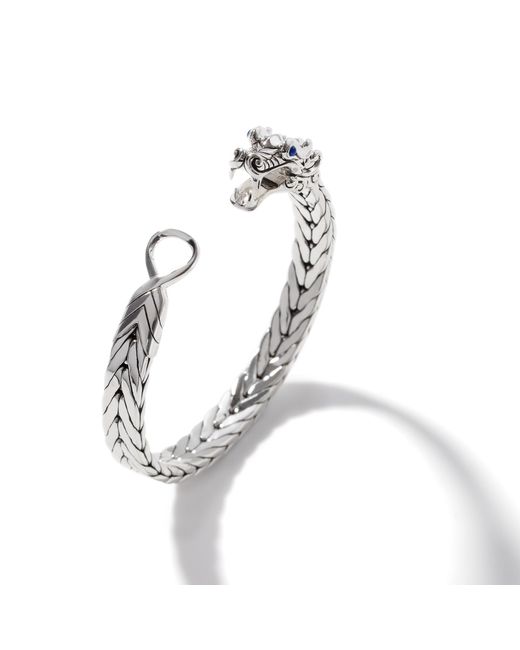 John Hardy Metallic Legends Naga 9mm Bracelet In Sterling Silver for men