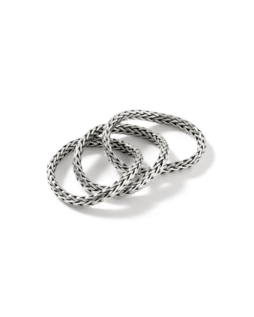 John Hardy Metallic Classic Chain Rolling Ring In Sterling Silver for men