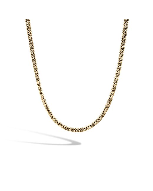 John Hardy Metallic Classic Chain 5mm Reversible Necklace In Sterling Silver/18k Gold for men