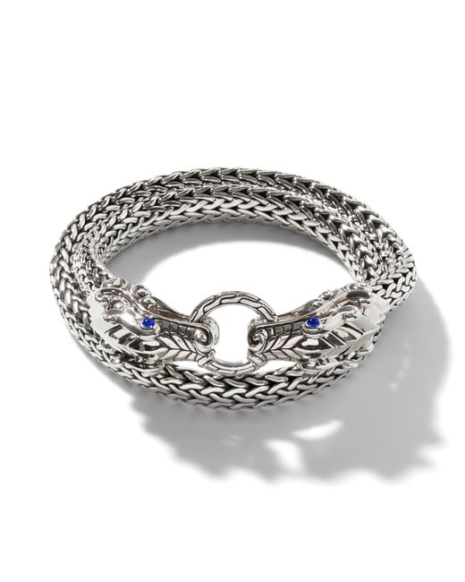 John Hardy Metallic Legends Naga Wrap Bracelet In Sterling Silver for men
