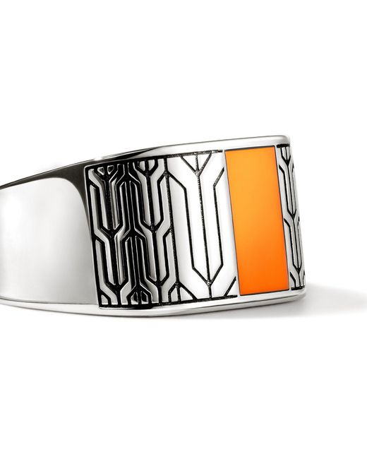 John Hardy White Icon 50 Ring for men