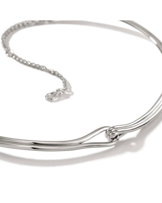 John Hardy Metallic Surf Collar Necklace In Sterling Silver, 16/17