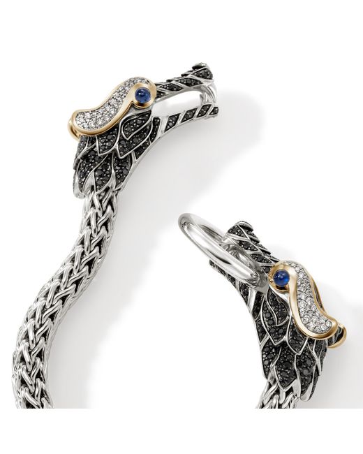 John Hardy Metallic Naga Bracelet, 10.5mm In Sterling Silver/18k Yellow Gold, Medium for men