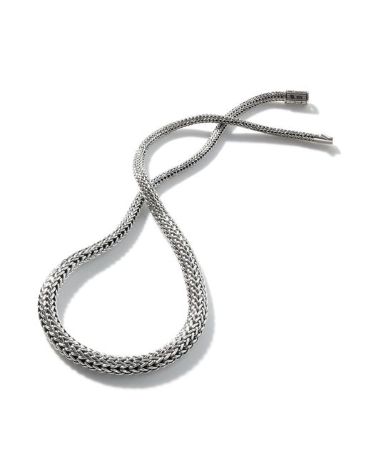John Hardy Metallic Classic Chain 8.5mm Graduated Necklace In Sterling Silver