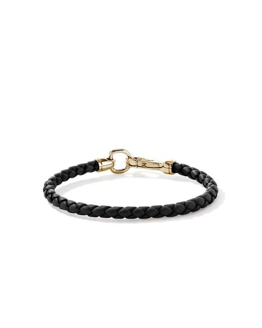John Hardy Black Leather Bracelet, 5Mm for men