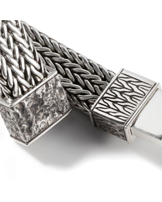 John Hardy Metallic Rata Chain 11.5mm Bracelet In Sterling Silver for men